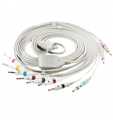 EDAN CABLE PATIENT 10 FILS A FICHE BANANE POUR SE1010