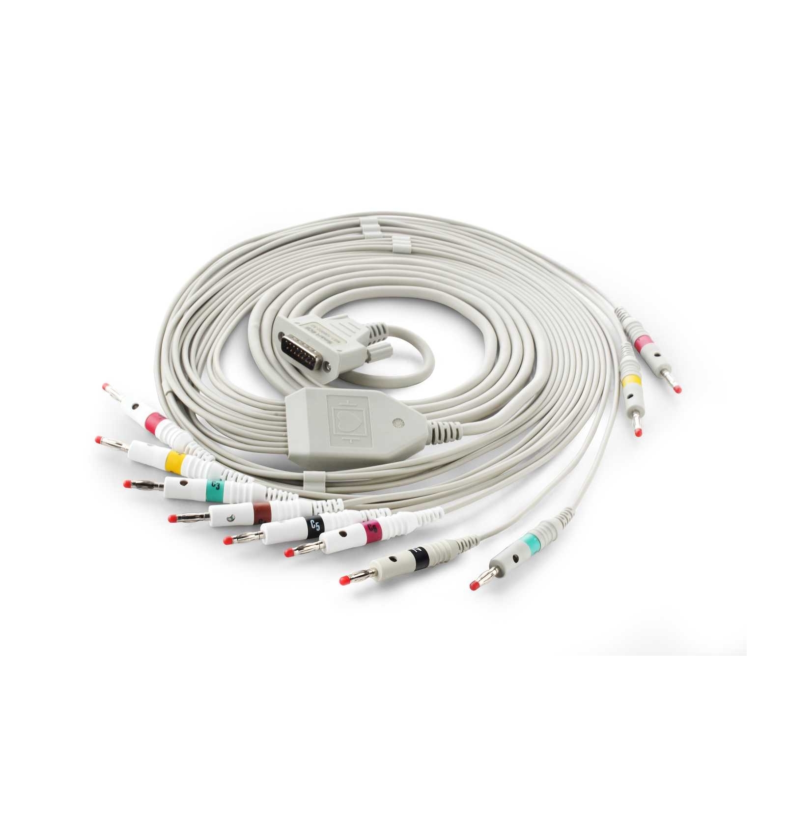 Câble de fil TENS 10 pièces/sac, câble de fils d'électrode de type bouton 2  en 1 de 2,35 mm 1,5 m pour Machine de physiothérapie d'unité TENS :  : Hygiène et Santé