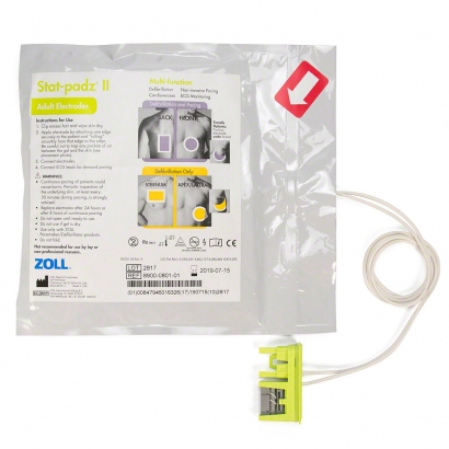 Boîte de 12 paires d'électrodes adultes Padz II pour défibrillateur Zoll AED Plus